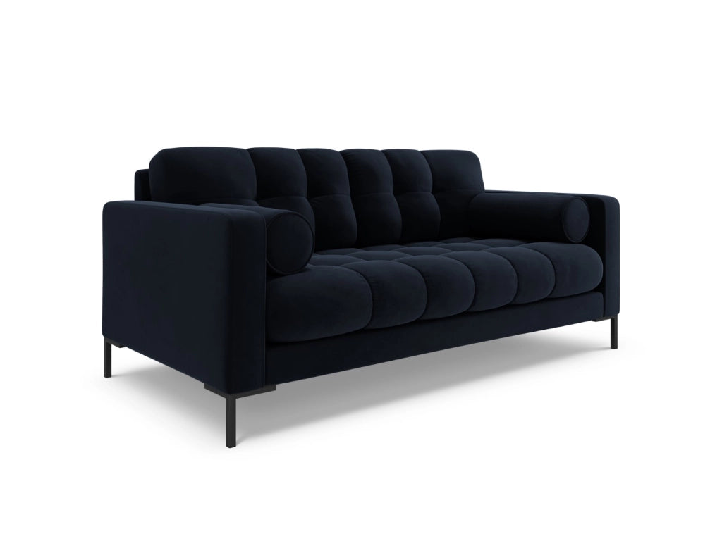 Cosmopolitan Design - Divano "Bali" 2 posti in velluto blu scuro 