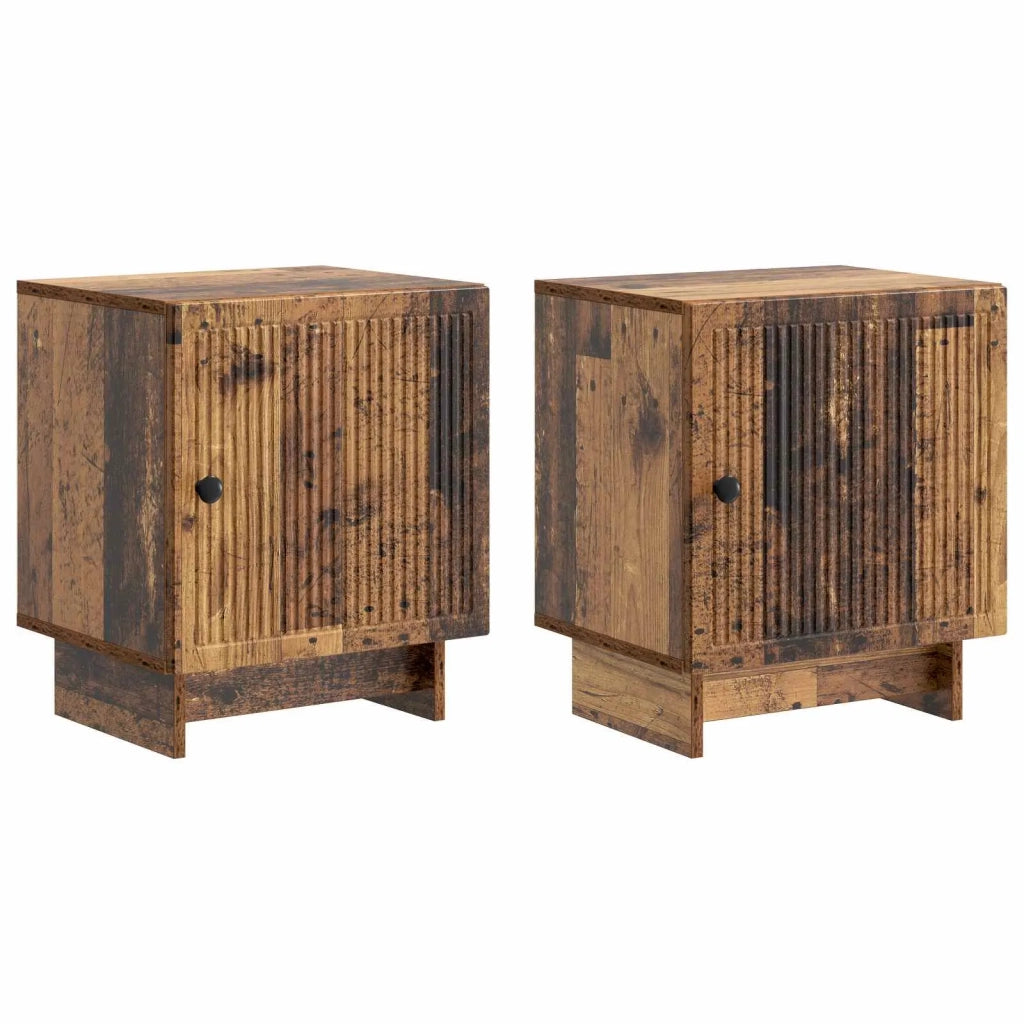 Armadio da Notte 2 pcs Legno antico 43 x 34,5 x 50 cm 893892