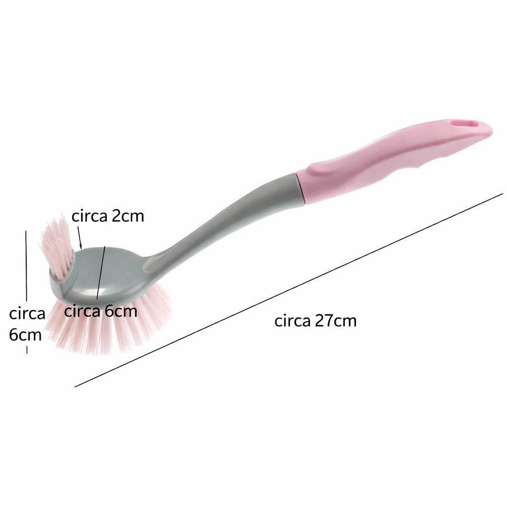 Spazzola Cucina Rosa Doppia Testa 2 Lati Lavapiatti Multiuso 73440