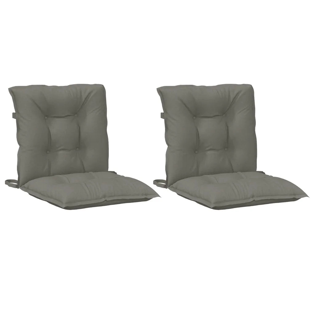 Cuscini Sedia Schiena Bassa 4 pz Grigio Mélange 100x50x7 cm 4002382