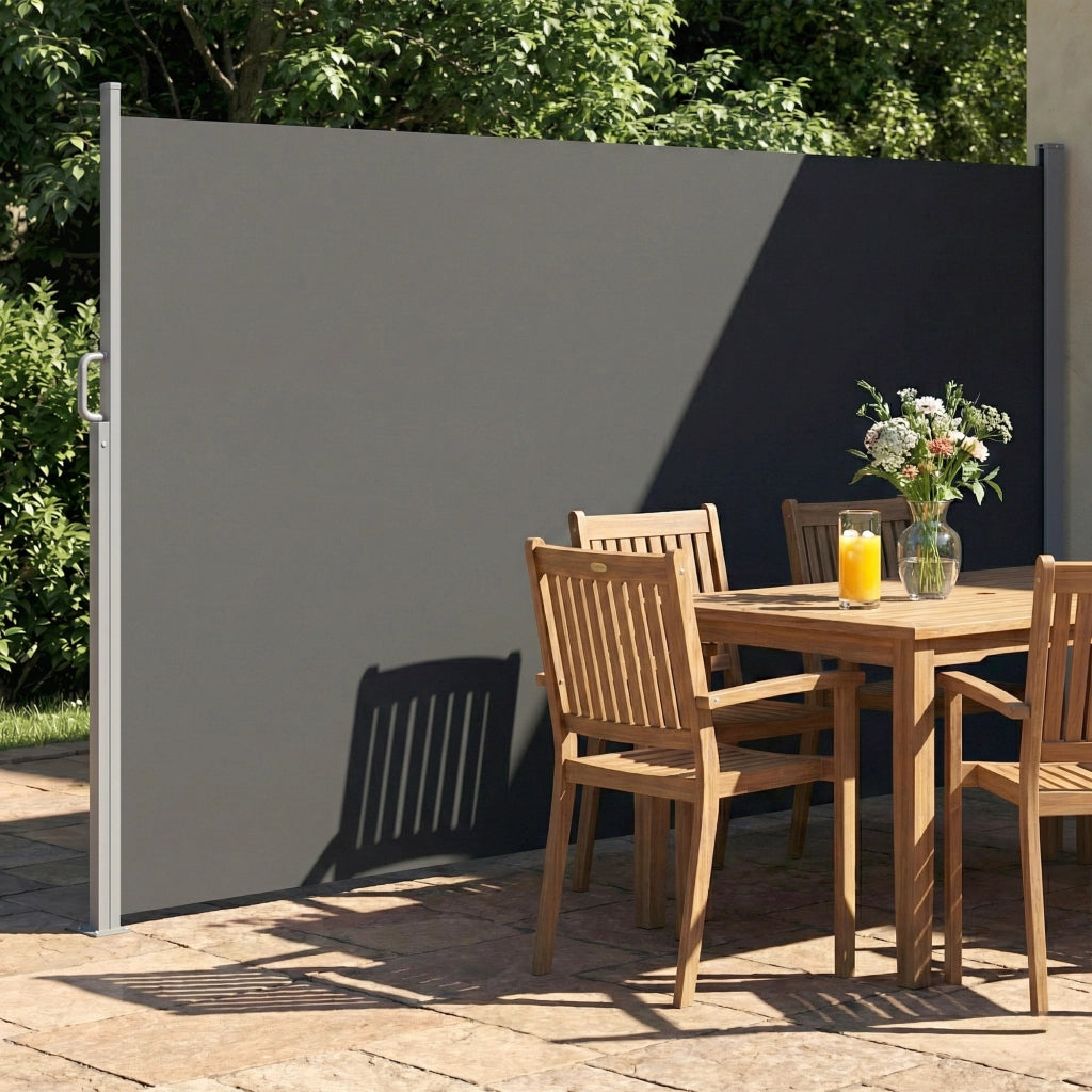 Tenda da sole estraibile laterale ¨C zephmum ¨C 420x185 cm, grigio scuro