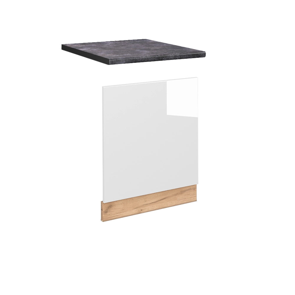 Pannello frontale Fame-Line Bianco lucido/Rovere dorato 60 cm, PL Antracite Vicco