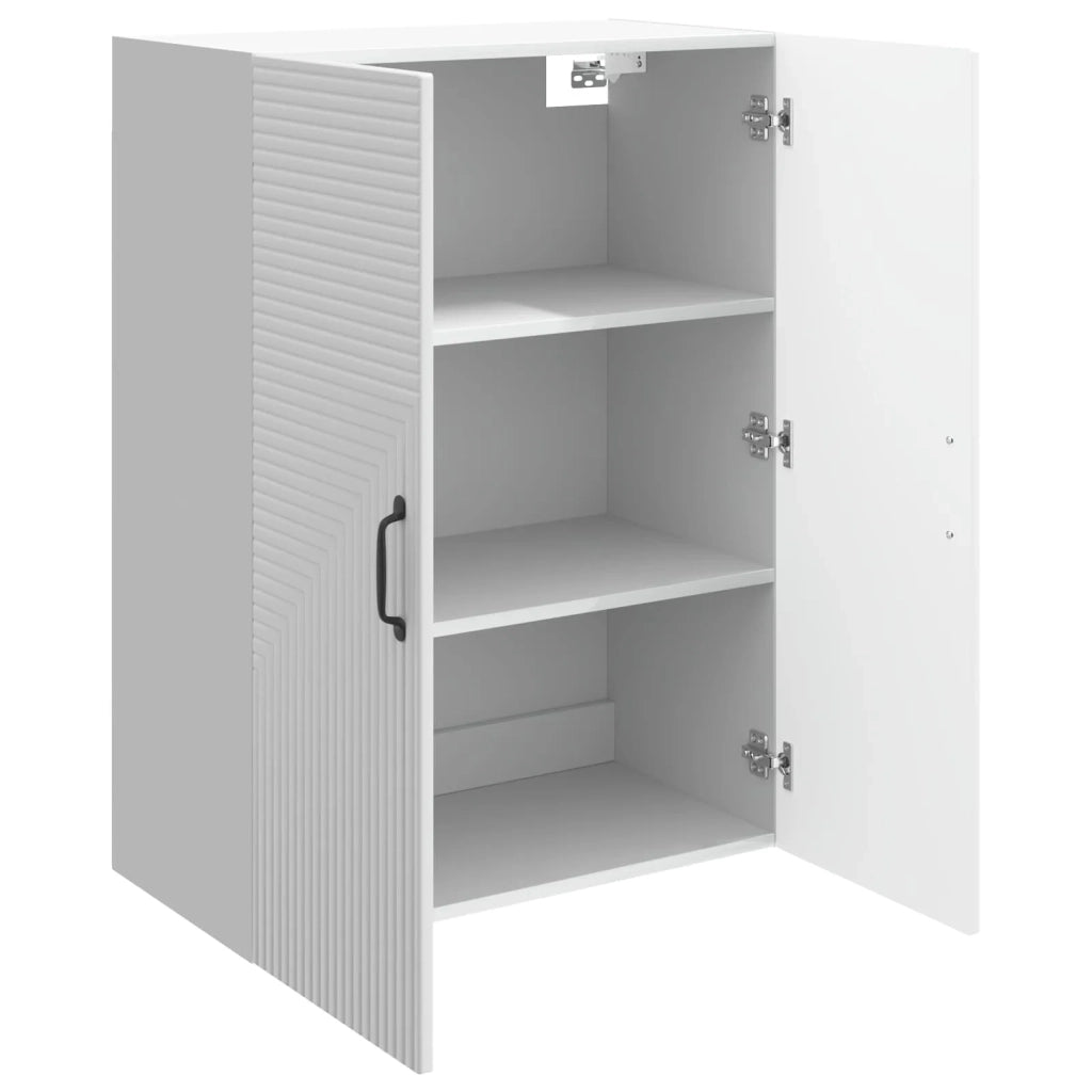 Mobiletto a muro Bianco Lucido 66 x 34,5 x 90 cm 898569