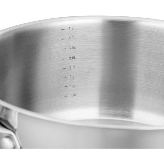 AM2513 Arthur Martin Pentola 28 cm con coperchio  Acciaio inossidabile  Tutte le fonti di calore compresa l'induzione