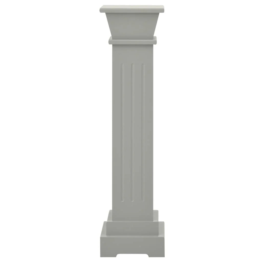 Portavasi classico a colonna quadrata 17 x 17 x 66 cm grigio MDF 02_0045032