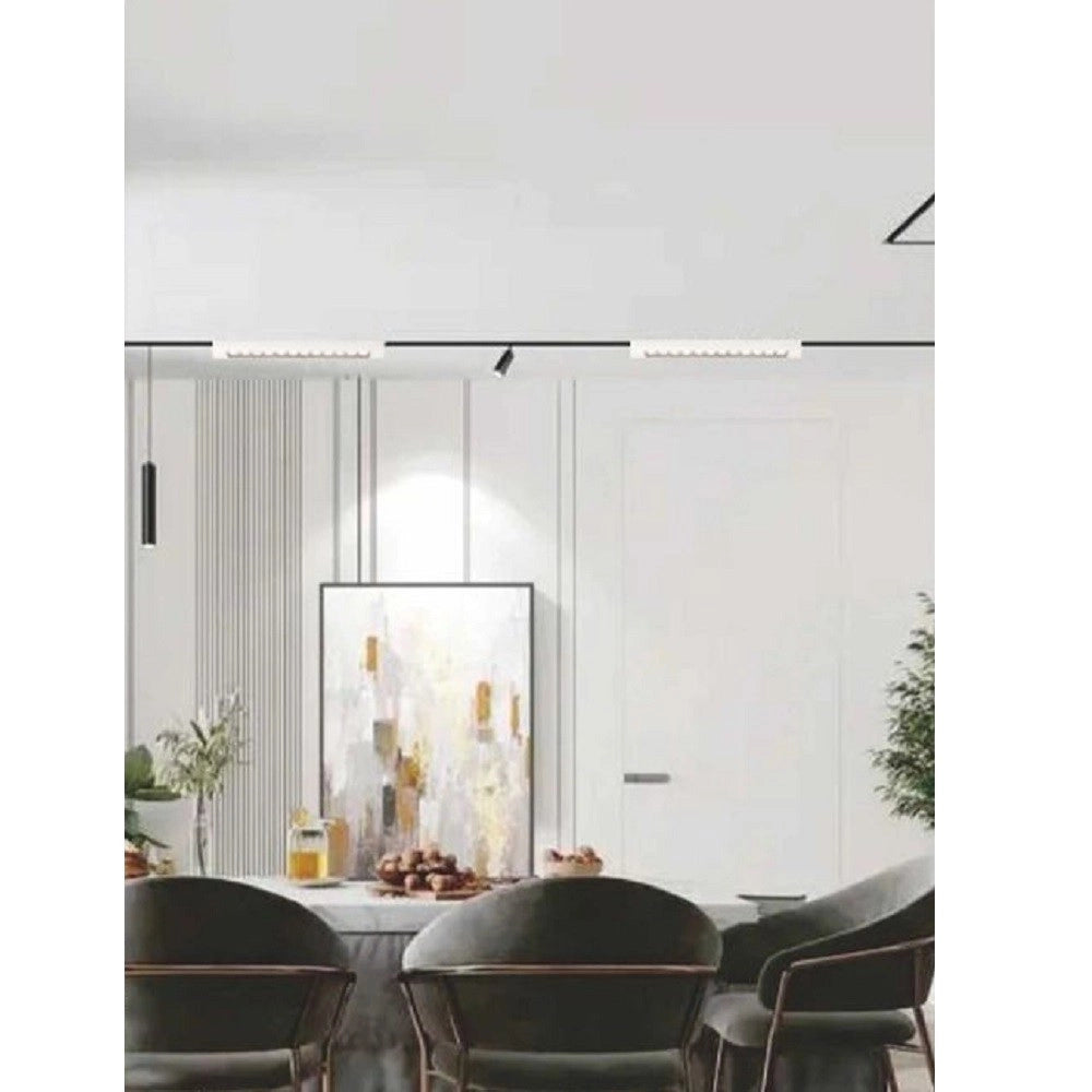 Trade Shop - Faretto Orientabile Binario 26 W 12led Bianco Nero Luce 3000k 6500k 4000k Pst-47 -