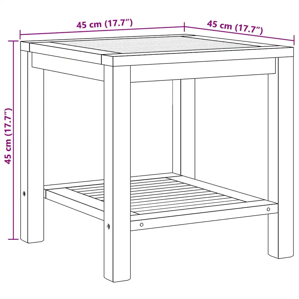 Tavolino da salotto con archiviazione Marrone 45 x 45 x 45 cm 42002305