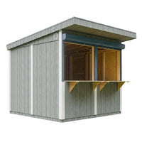 Chiosco esterno PREMIUM - 5,9mq - H240x248x305 cm - Costruzione pannello PREMIUM - Timbela M950-CAVERN STEEL