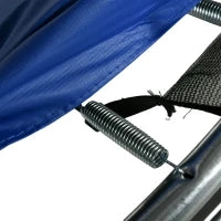 Trampolino Elastico con Scaletta e Rete di Sicurezza, in Acciaio e Plastica, Ø180x200 cm, Blu