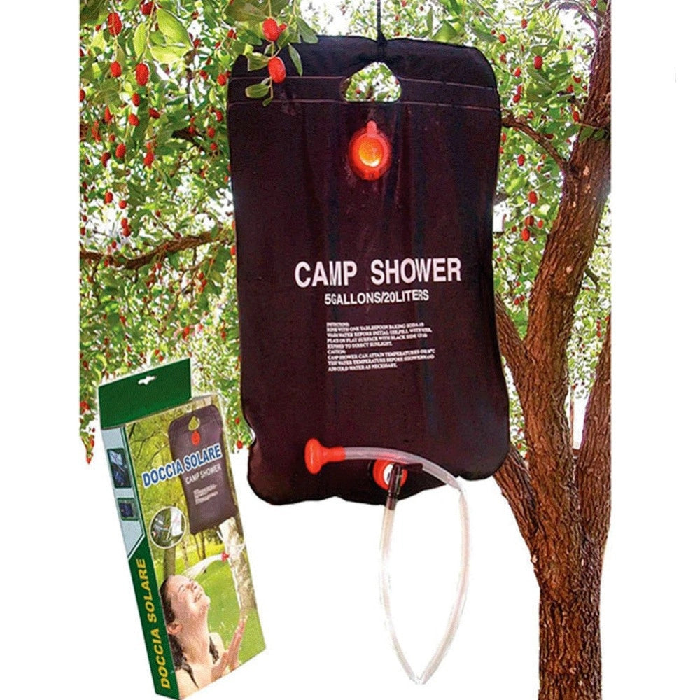 Trade Shop - Doccia Portatile A Sacca Doccia Solare Per Campeggio Giardino Outdoor 20 Litri -
