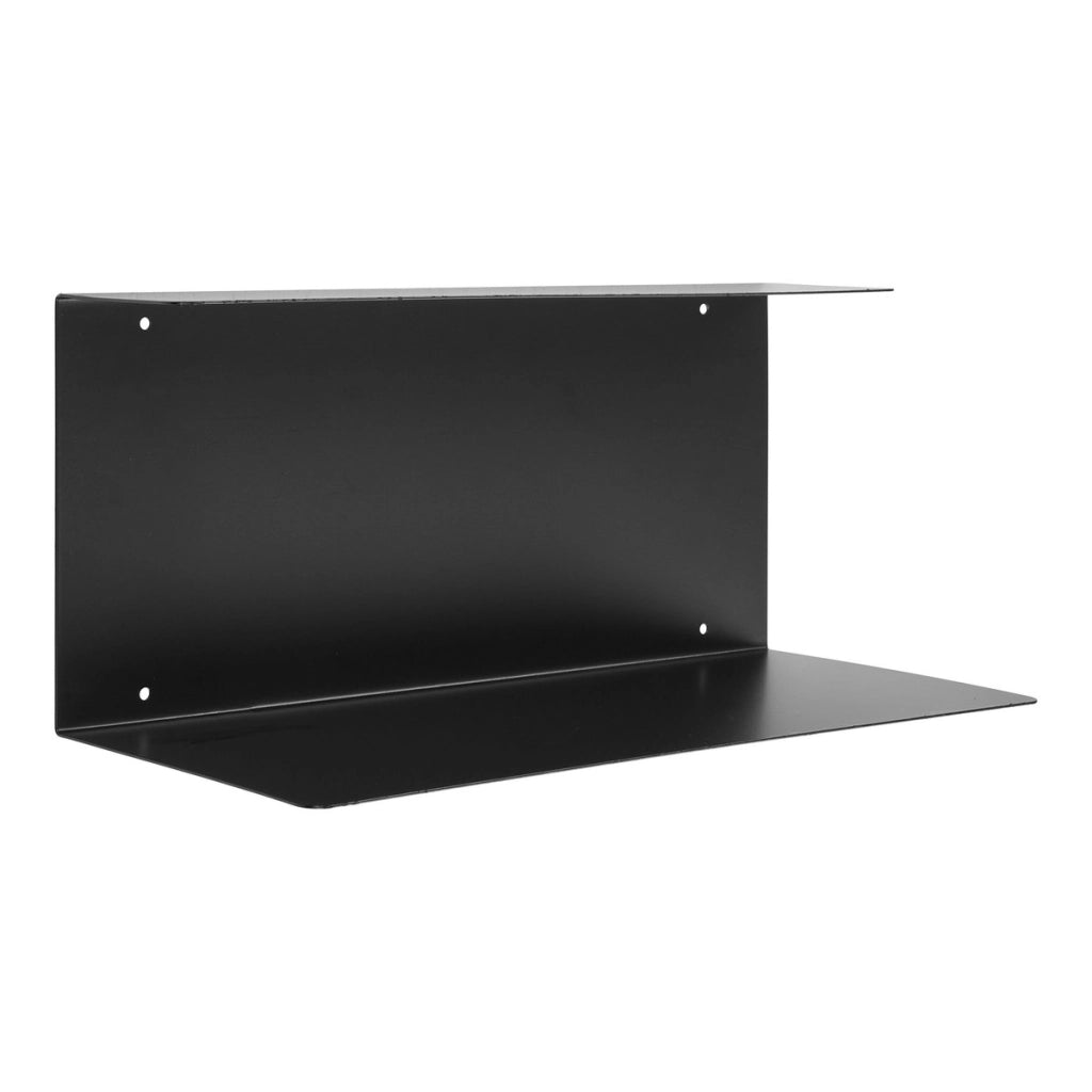 Mensola da parete Lille in acciaio nero 40×18×18 cm