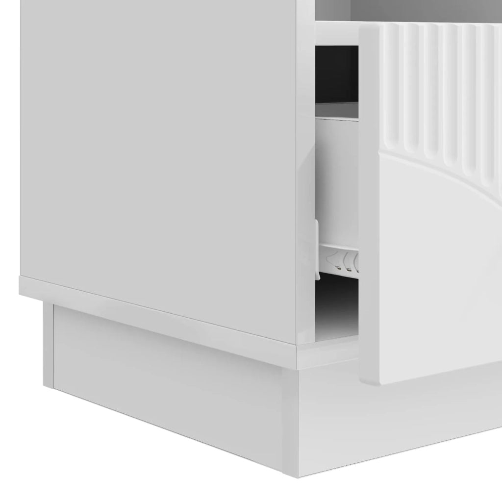 Mobile TV Bianco Lucido 102 x 34,5 x 47 cm Legno ingegnerizzato 895369
