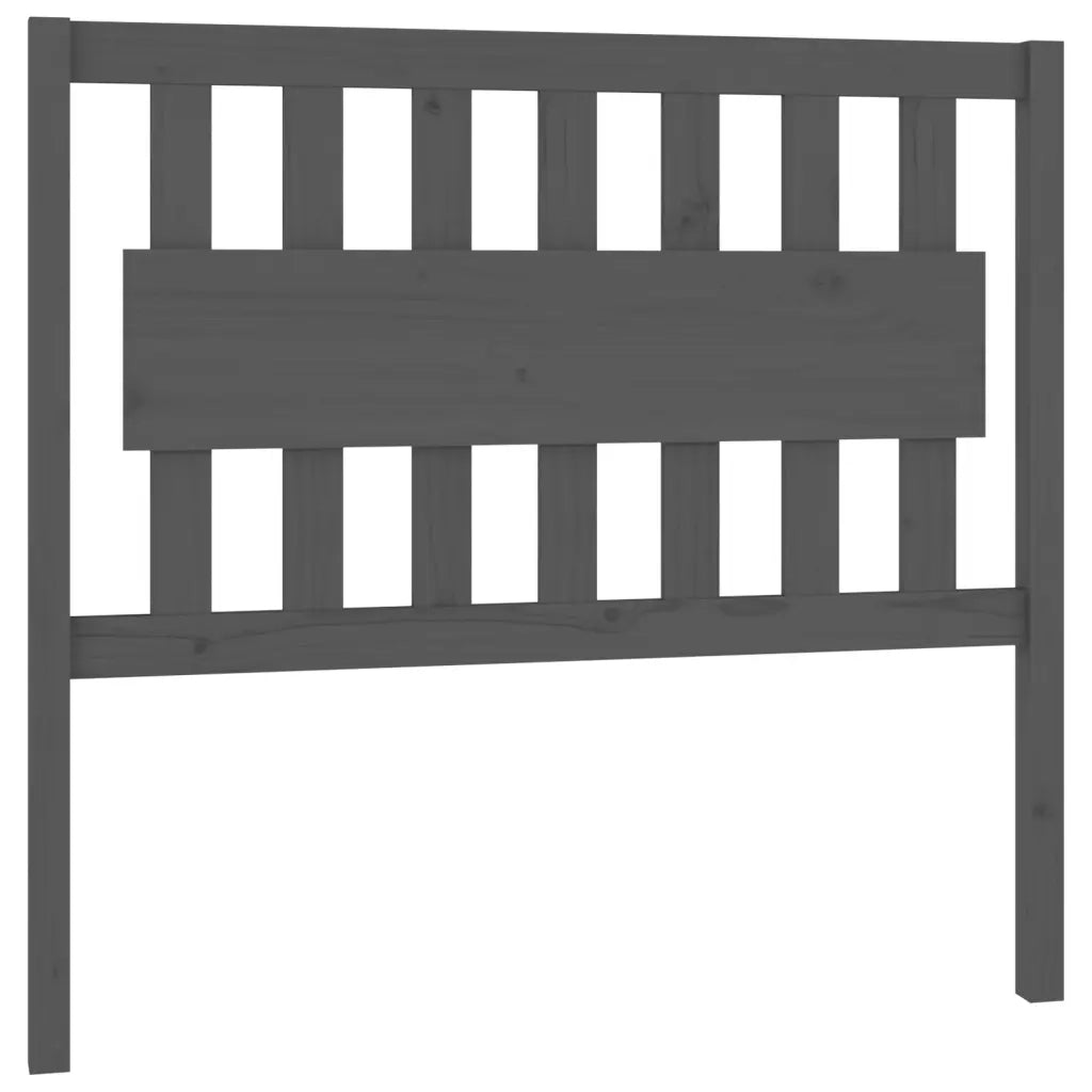 Testiera per Letto Grigia 105,5x4x100 cm Legno Massello di Pino