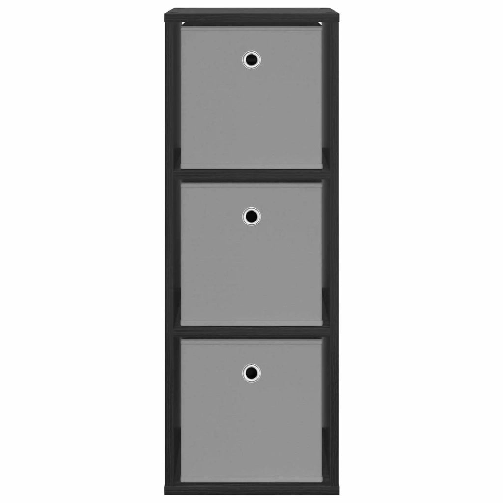 Credenza con cassetto Rovere Nero 30,5 x 27 x 84,5 cm