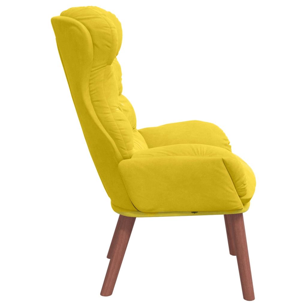 Poltrona Rilassante in Velluto Giallo
