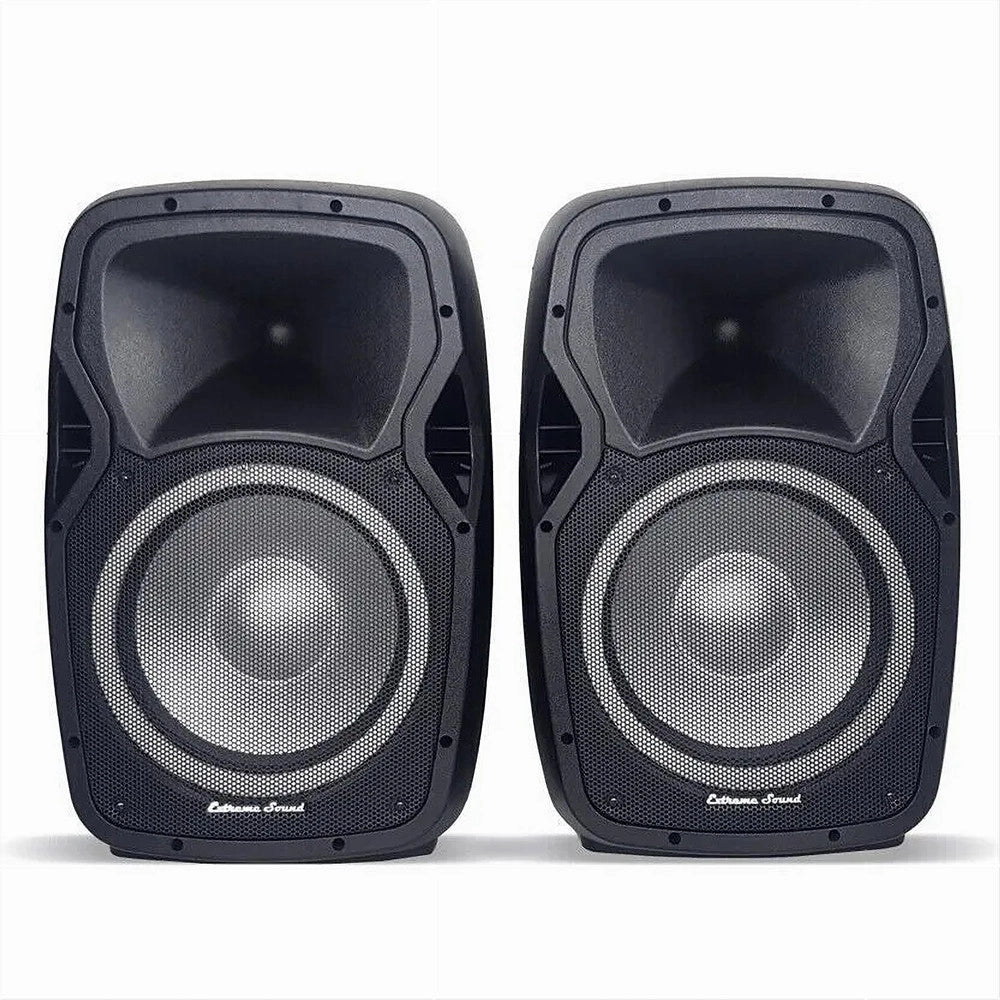Trade Shop - Coppia Casse Audio Amplificate 2000w Extreme Sound 12" Bluetooth Usb Rgb Xevo-12 -