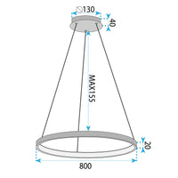 Lampada Led Lhj012-cp 80cm Black