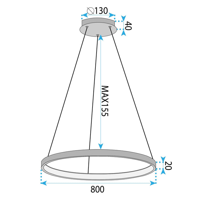 Lampada Led Lhj012-cp 80cm Black