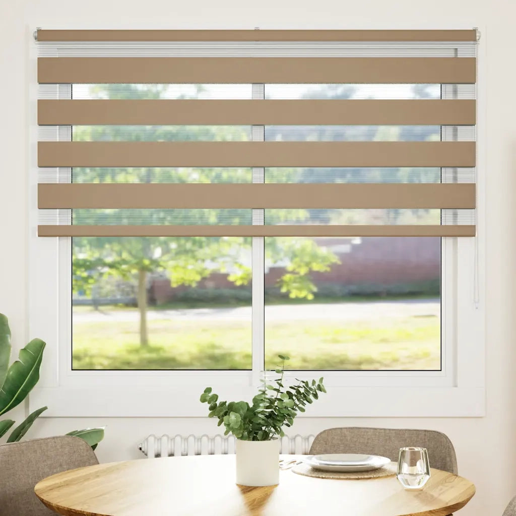 vidaXL Tenda a Rullo Zebra Larghezza Tessuto 150,9 cm Poliestere