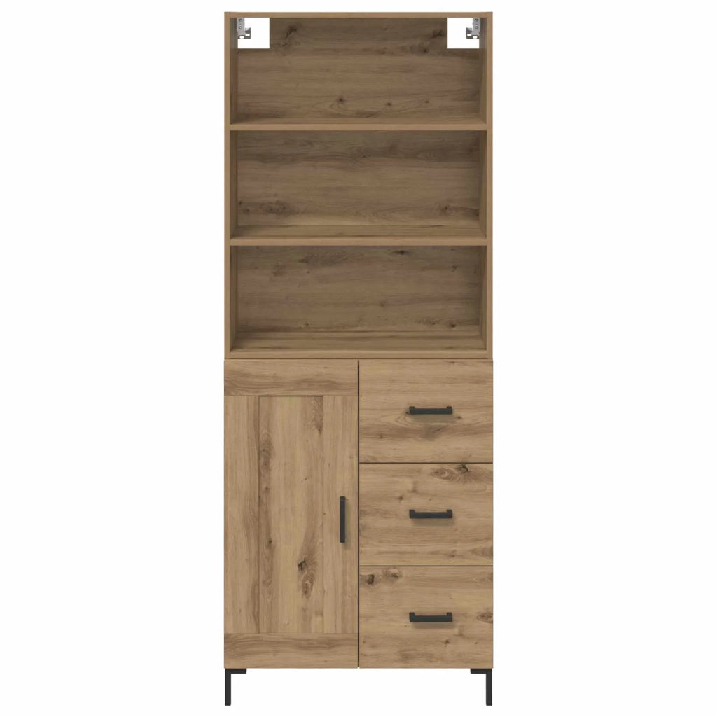 Credenza con Cassetto-Buffet-Armadio da cucina Rovere artigianale 69,5 x 34 x 180 cm 899711
