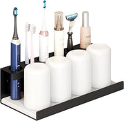 Ottimizzatore per spazzola da denti, ottimizzatore per spazzola da denti elettrica, lega di alluminio, senza fori, per spazzole da denti elettriche, apertura 35 mm (nero)