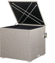 ® Baule da Giardino 318 L Impermeabile 75x75x70cm Contenitore Esterno Polyrattan Beige