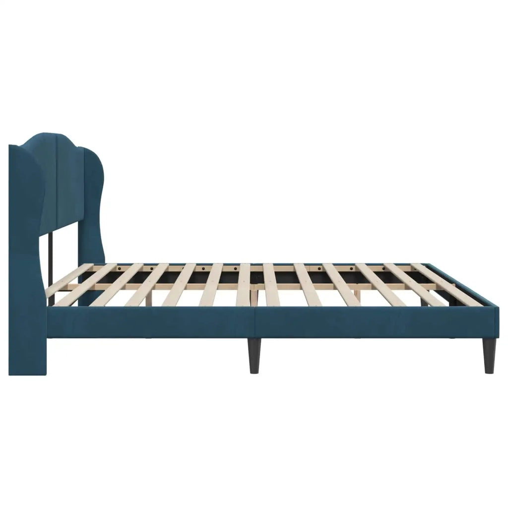Struttura del letto con testiera Blu 200 x 200 cm Velluto 42027946