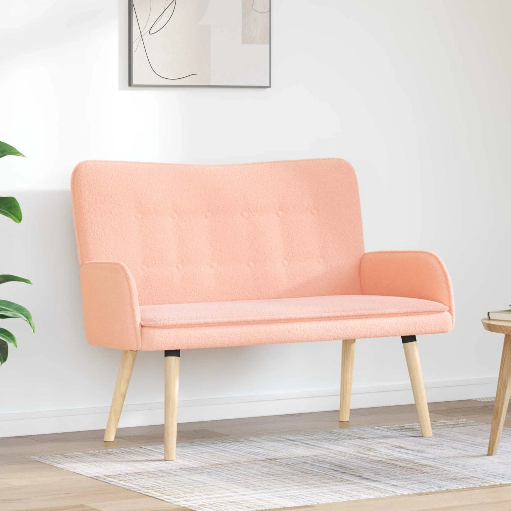 Divano a 2 Posti Rosa 115 x 61 x 87 cm Bouclé 42028925