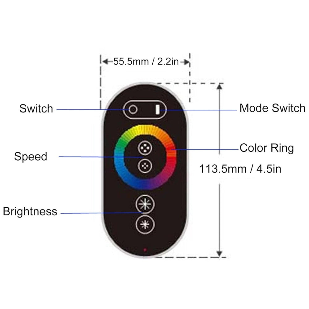 Trade Shop - Controller Per Strisce Led Rgb 12v/24v Interruttore Dimmer A 3 Vie Con Telecomando F53 -