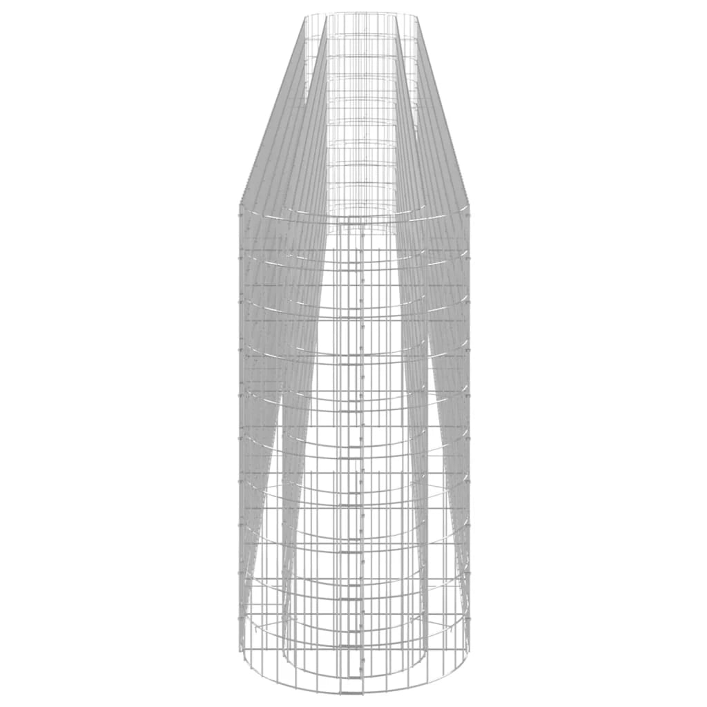 Aiuola rialzata in gabbione di ferro zincato 540 x 50 x 100 cm Argento 02_0039924