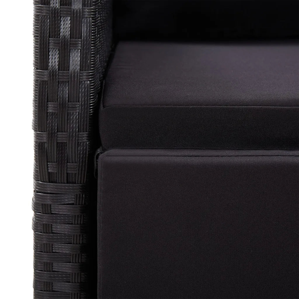 Set Mobili da Pranzo per Giardino 5 pz Nero 3072147