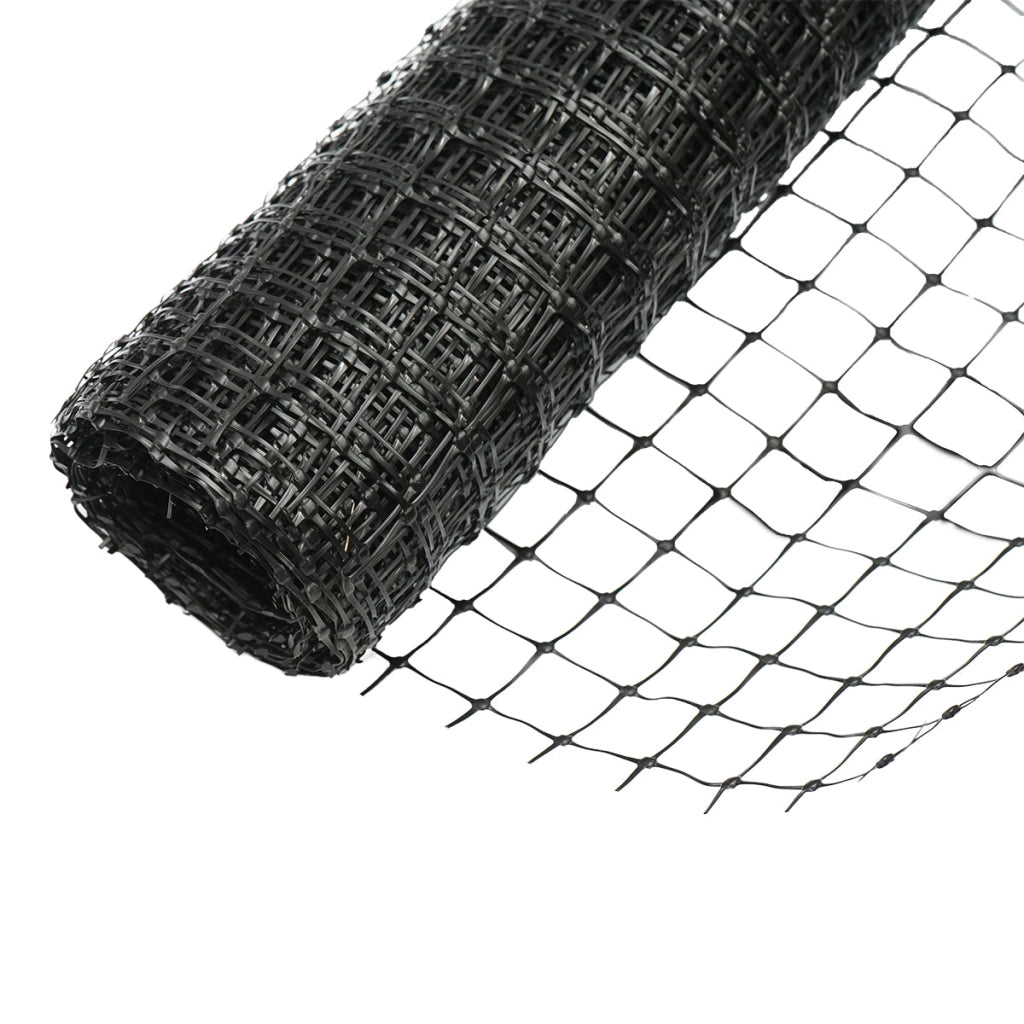 Rete per delimitazione lavori 90cmx10m con maglie 20x20mm, nera