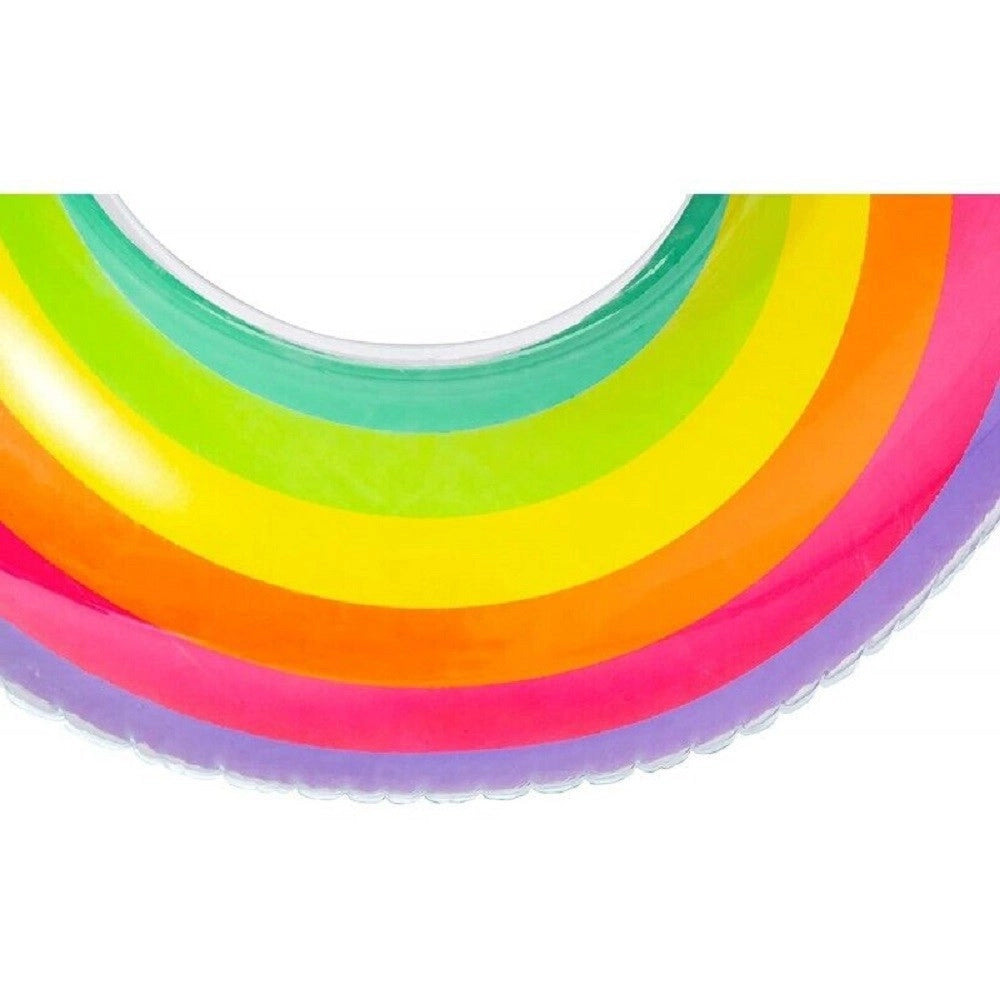 Trade Shop - Poltrona Gonfiabile Con Schienale Portabicchiere Fashion Rainbow Dream 107cm 43647 -