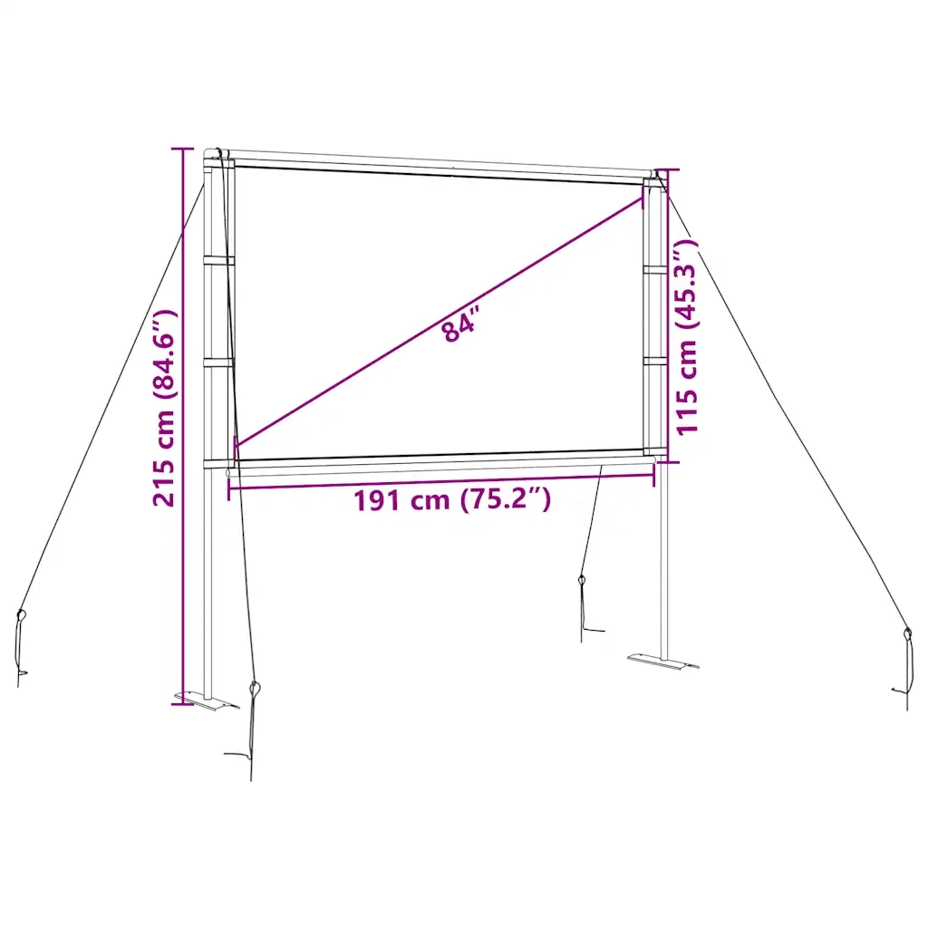 Schermo di proiezione con supporti 84 pollici 16:9 CFW7442178