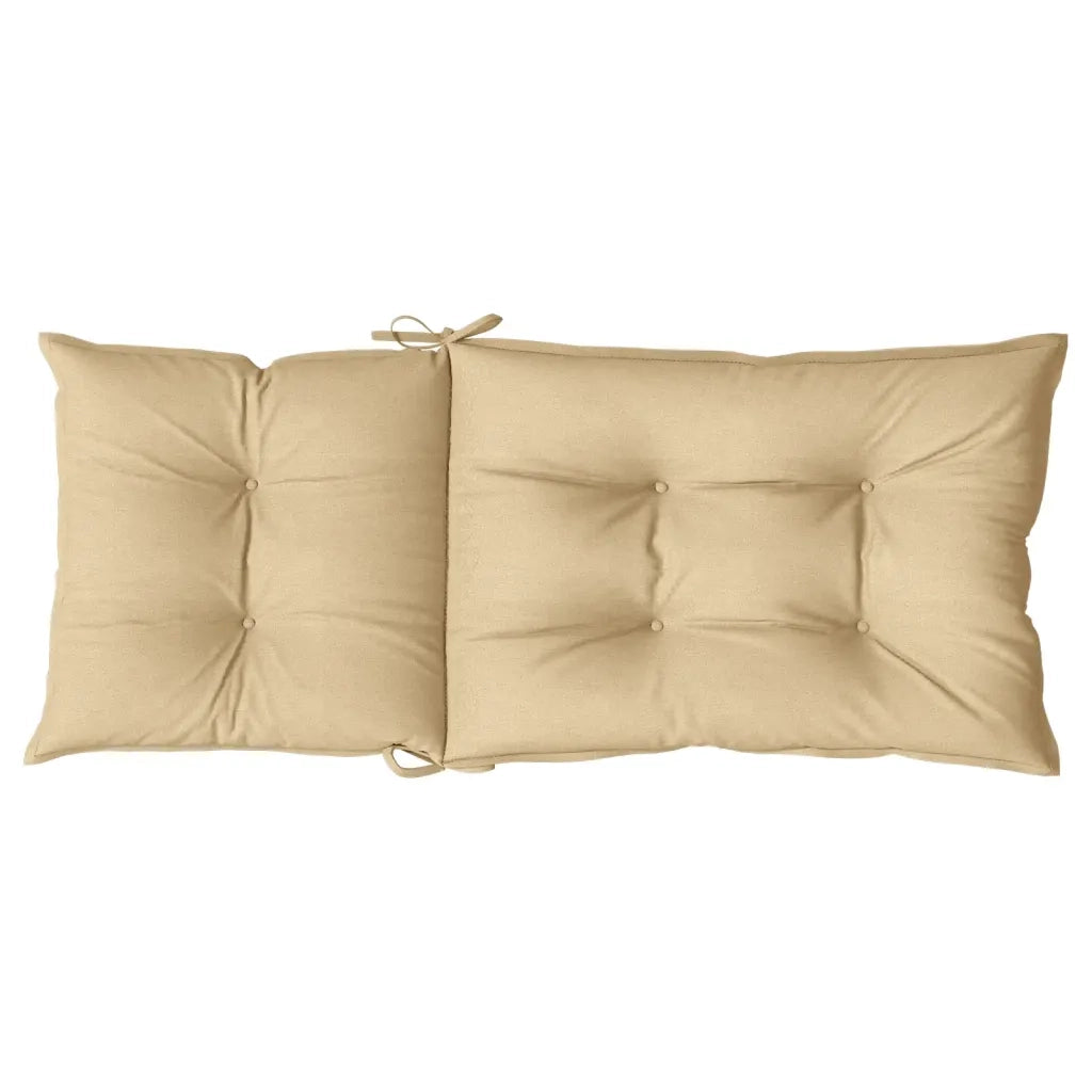 Cuscini Sedia Schiena Alta 6 Beige MÃ©lange 120x50x7 Tessuto