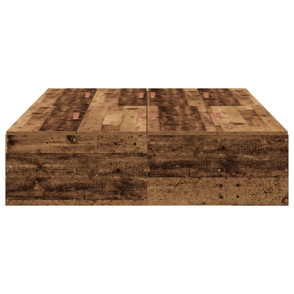 Struttura letto con contenitore in legno vecchio 120x200 cm