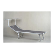 C LETTINO IN ALLUMINIO PLAYA C/PARASOLE GRIGIO- 2,0 pz