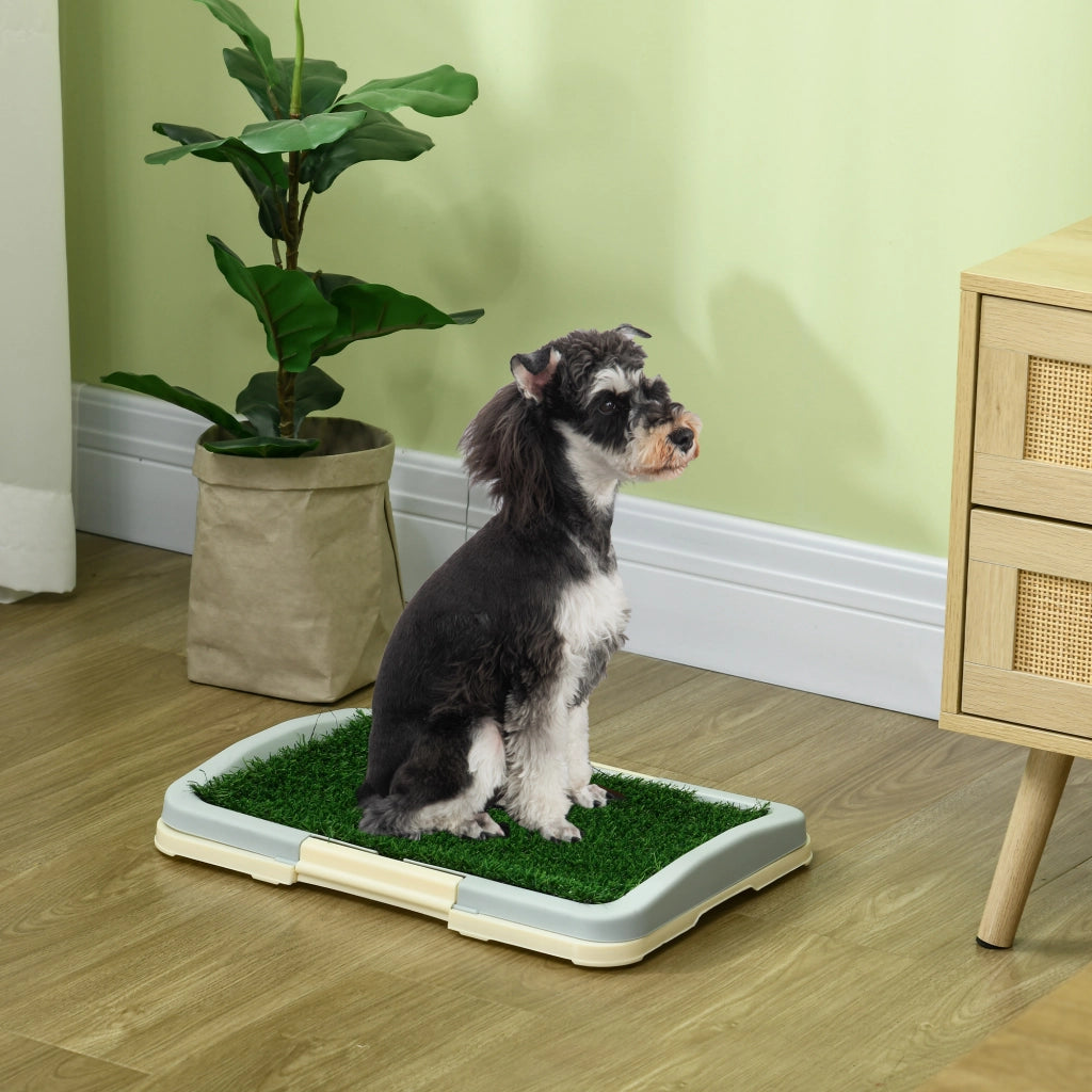 Toilette per cani con tappeto erba sintetica e griglia ¨C Zephmum ¨C 46.5x34 cm