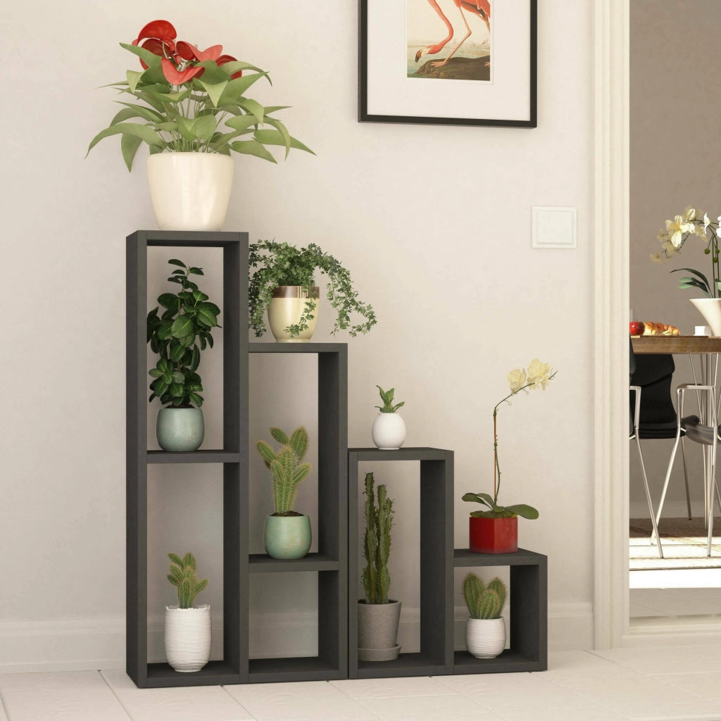 Biblioteca Isang, Libreria 6 Ripiani, 42x20x89h cm Nero Antracite
