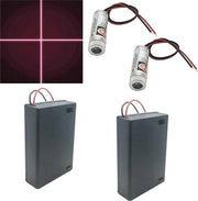 Modulo Laser a Foco Rottore 650nm - 2 Pezzi con Alimentazione AA