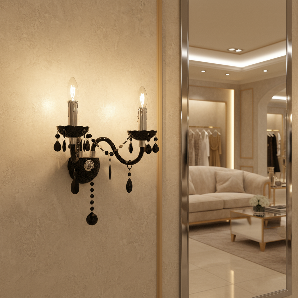 Lampada Da Parete Ebt018-2w Black