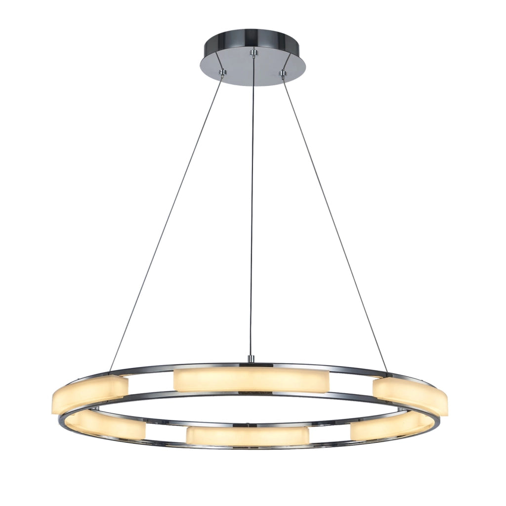 Italux Theodore lampadario LED 60W cromo Ø62 3000K