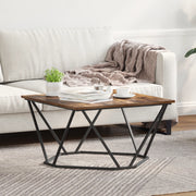 Tavolino da caffÃ¨ in rovere affumicato 80x80x45 cm in legno ingegnerizzato