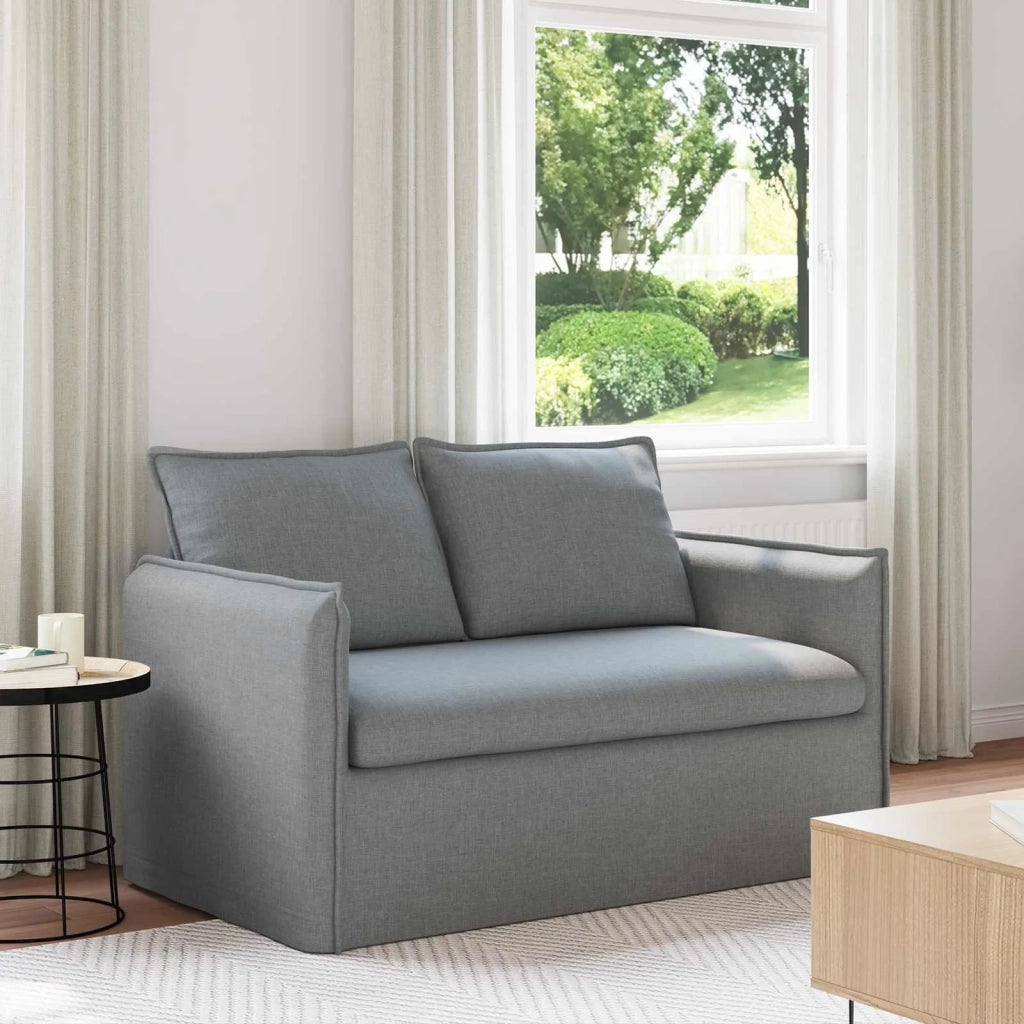 Divano Grigio chiaro 136 x 82 x 85 cm Tessuto 42024511