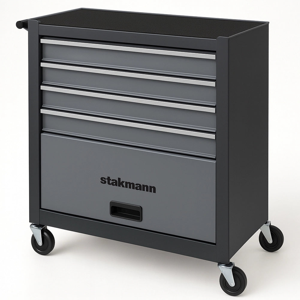 Carrello Portautensili con 4 Cassetti Grigio Carrellino per Utensili in Acciaio