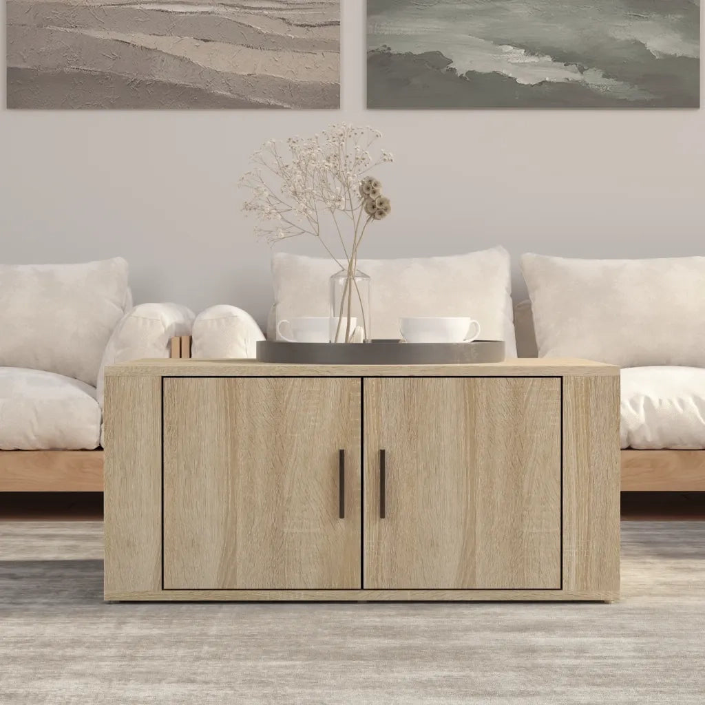 Tavolino da Salotto Rovere Sonoma 80x50x36 cm Legno Multistrato 816515