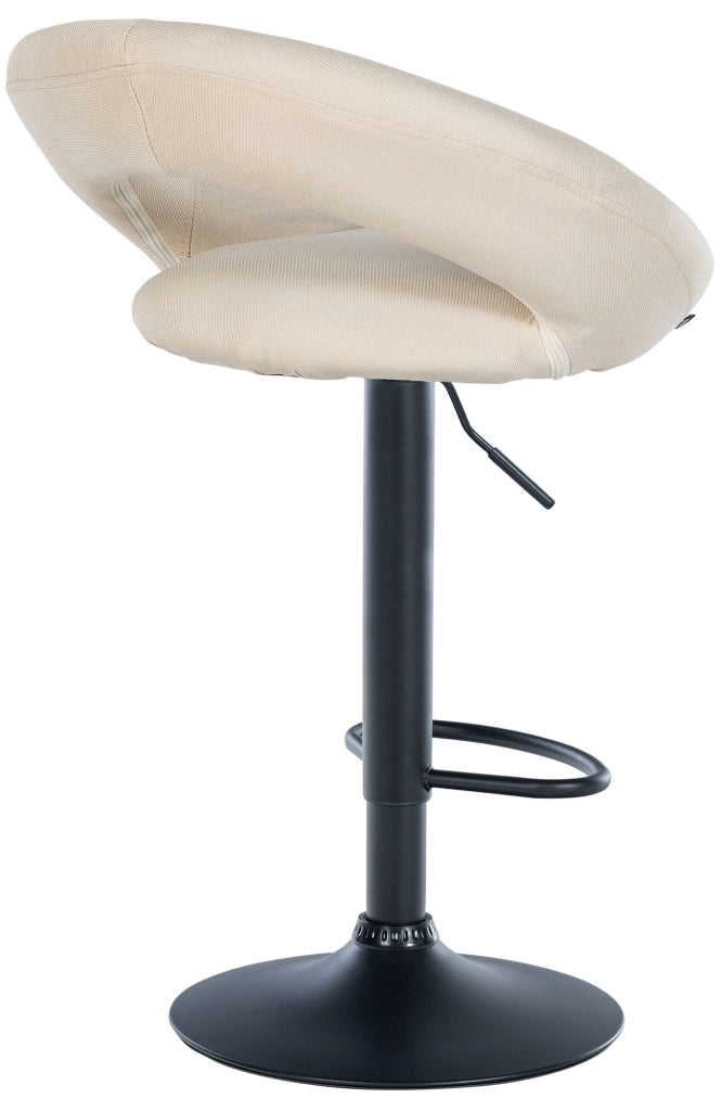 Barhocker Olinda Stoff schwarz