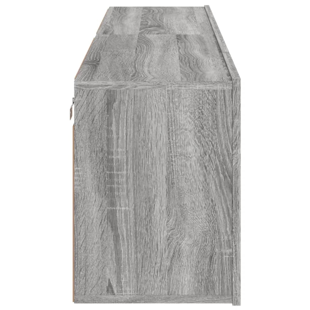Mobile TV multimediale da parete mensola TV mobile TV sala da pranzo soggiorno camera da letto 2 pezzi Sonoma 80 x 30 x 41 cm grigio 02_0029017