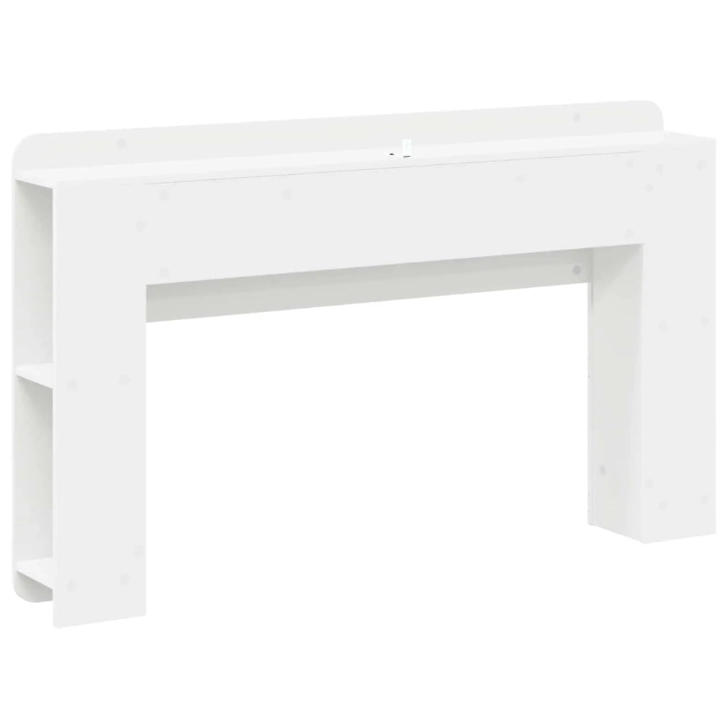 Testata del letto con archiviazione Bianco 135 x 18,5 x 80 cm
