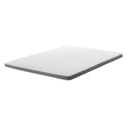 Coprimaterasso bianco con tessuto grigio matrimoniale 140 x 200 cm 6 cm di profondità